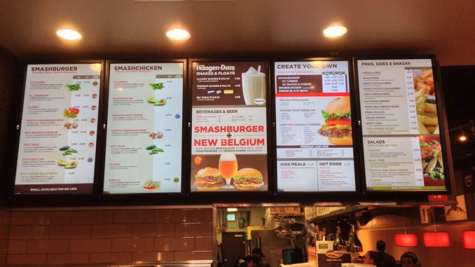 digital menu boards healthy eating